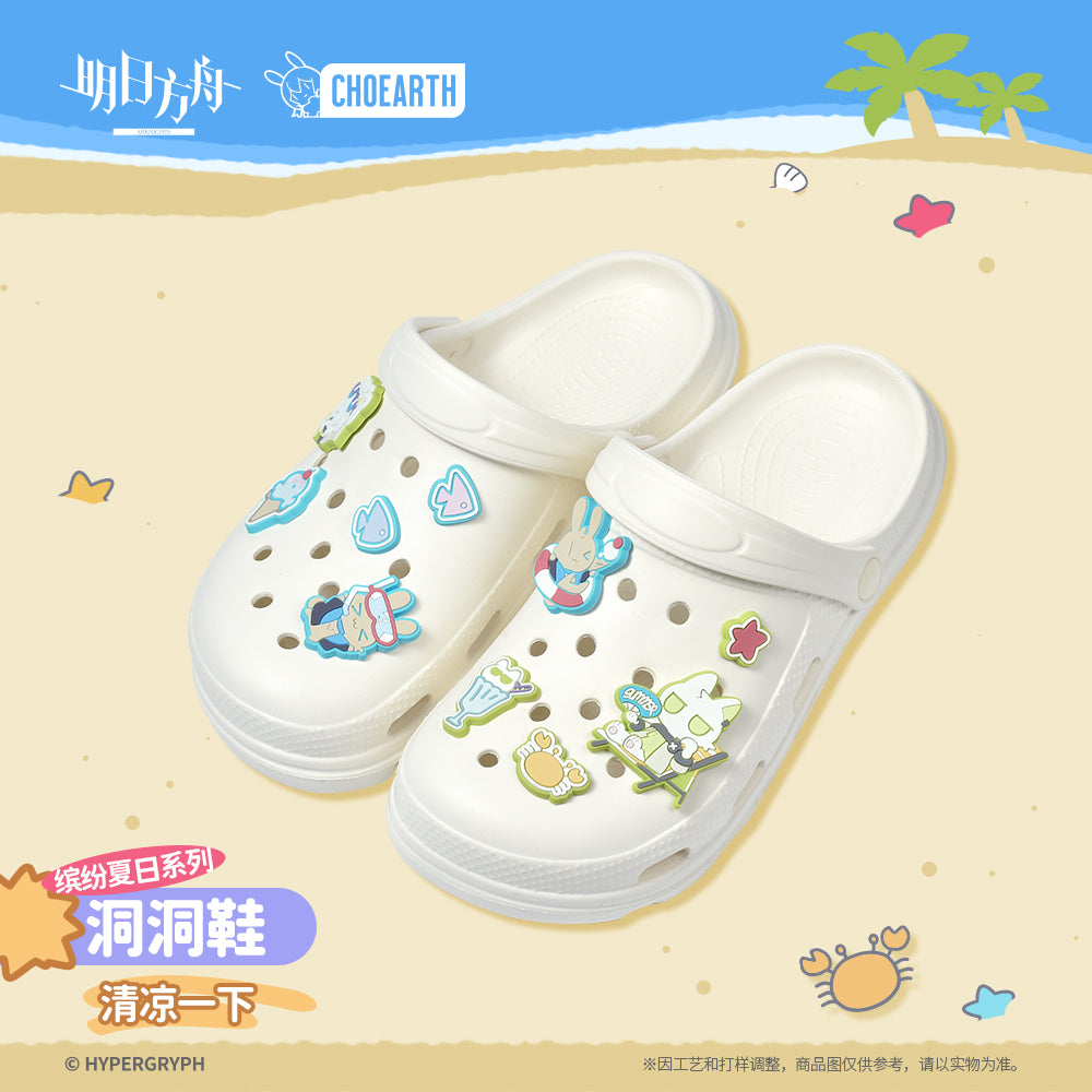 Arknights Official Colorful Summer Series Crocs Style Sandle Shoes & Jibbitz set