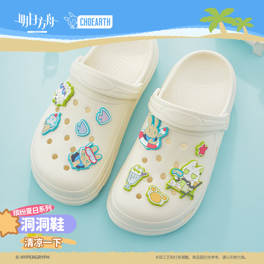 Arknights Official Colorful Summer Series Crocs Style Sandle Shoes & Jibbitz set