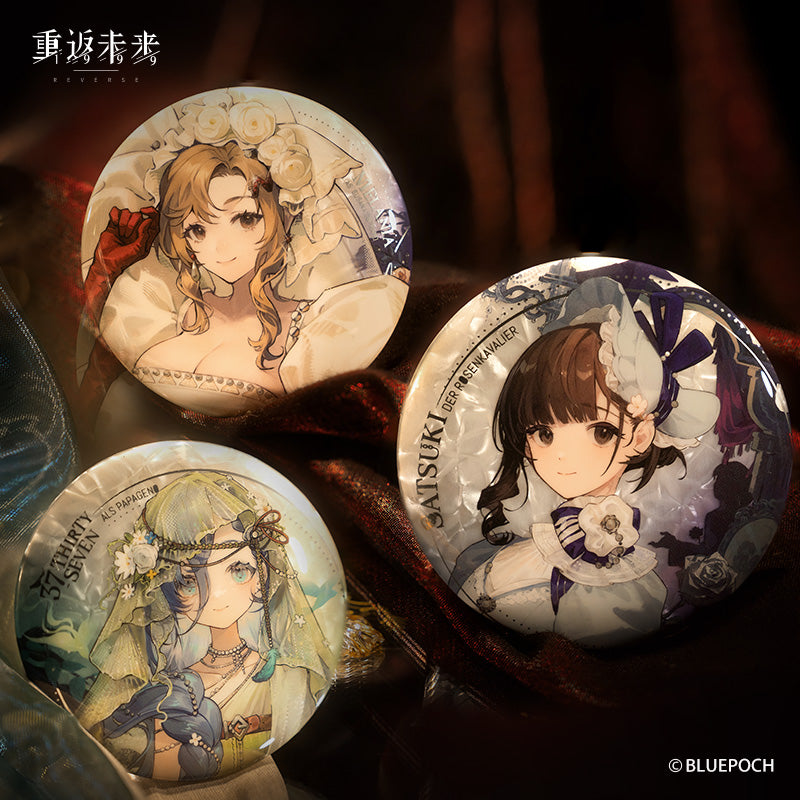 Reverse 1999 Official "One Moment of Aria" Character Badge Set Melania Satsuki 37 Ms. Moissan