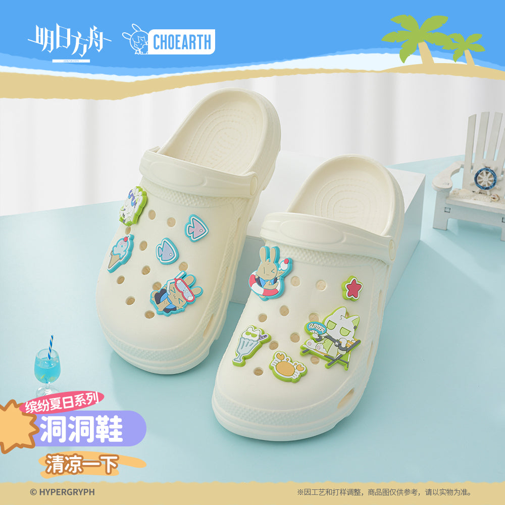 Arknights Official Colorful Summer Series Crocs Style Sandle Shoes & Jibbitz set