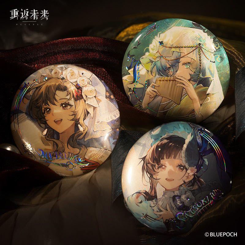 Reverse 1999 Official "One Moment of Aria" Character Badge Set Melania Satsuki 37 Ms. Moissan