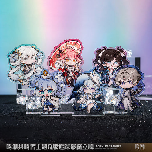 WuWa Official Wuthering Waves Resonator Theme - Chibi Tracking Stained Glass Acrylic Standee