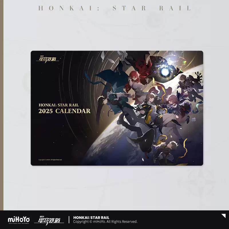 Honkai Star Rail Official 2025 Biweekly Desk Calendar HSR