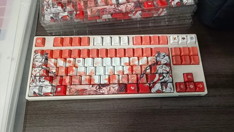 Wuthering Waves Merchandise - Camellia Theme Keycap Set