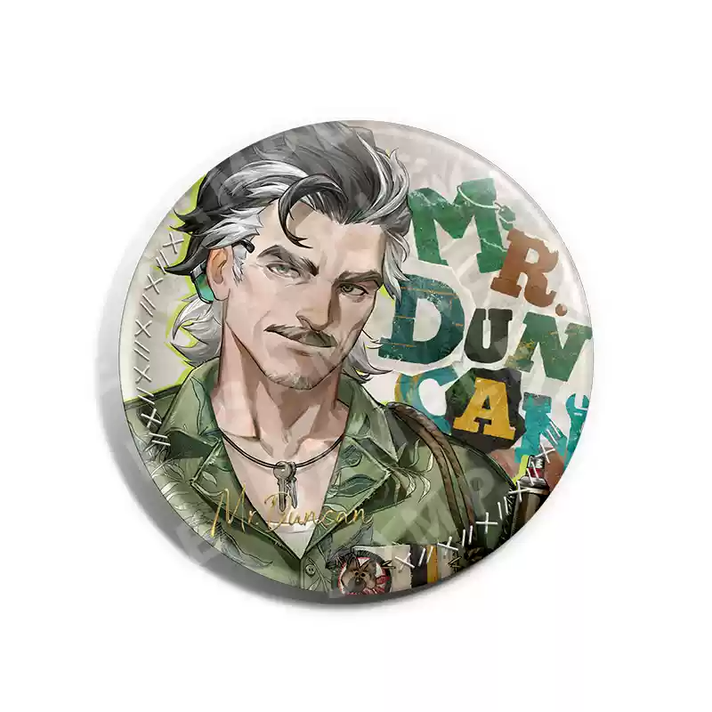 Reverse 1999 official - Farewell to the Past Character Badges: Anjo Nala / Lopera / Mr. Duncan