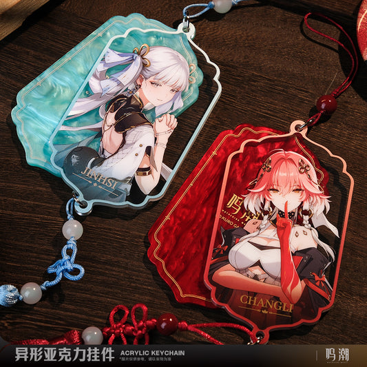 WuWa Official Wuthering Waves Resonator Theme Acrylic Shaped Keychain - Jinhsi & Changli