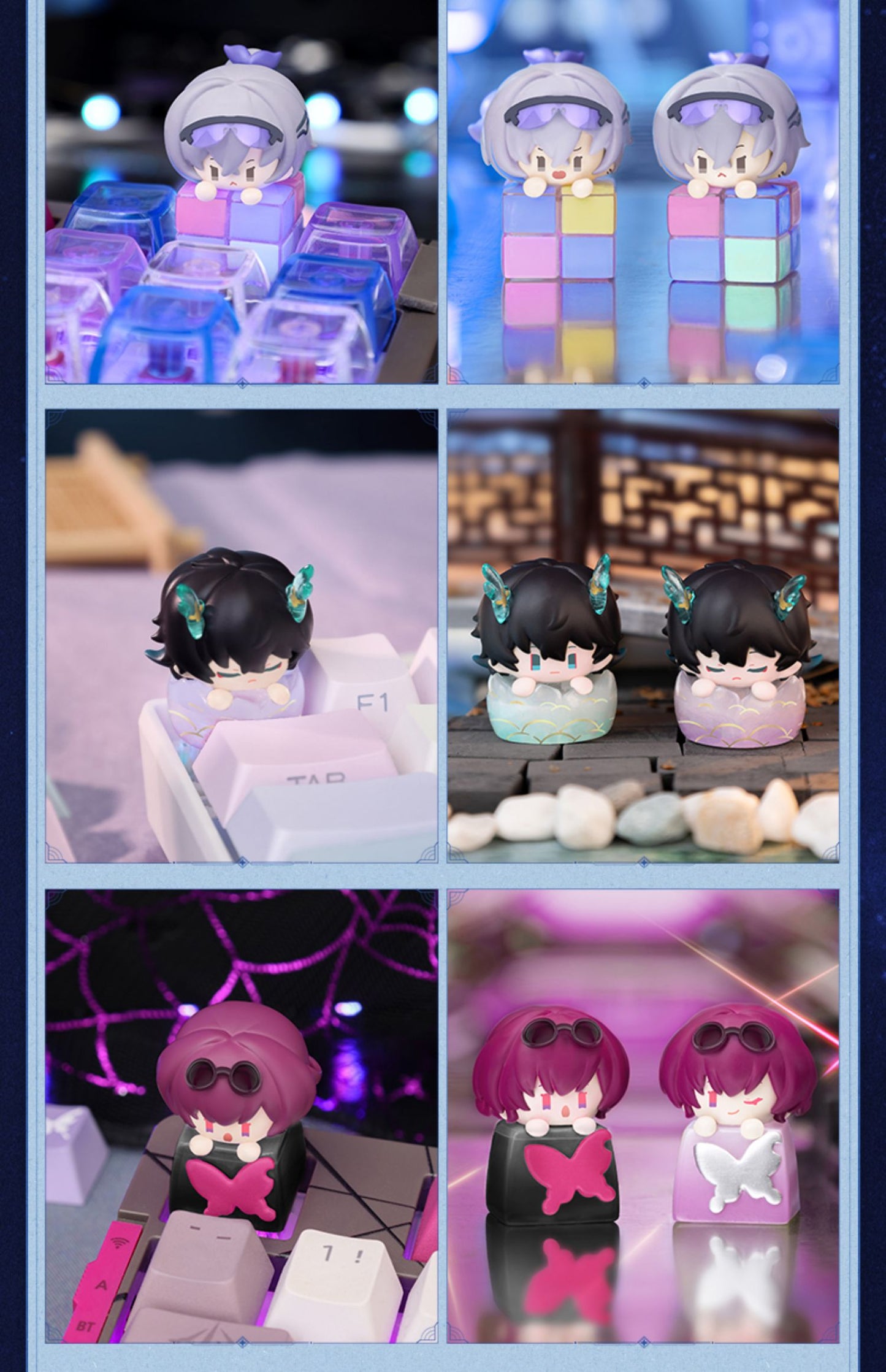 Honkai: Star Rail Official Fingertip Keycaps Vol. 1 Jing-Yuan Kafka Imbibitor-Lunae Silver-Wolf