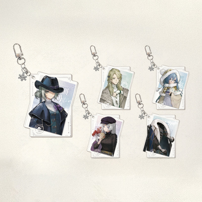 Reverse 1999 Cafe Collaboration Official Genuine Goods The Day Before Snow Falls Winter Series Acrylic Keyring - Vertin 37 Dikke 6 A Knight