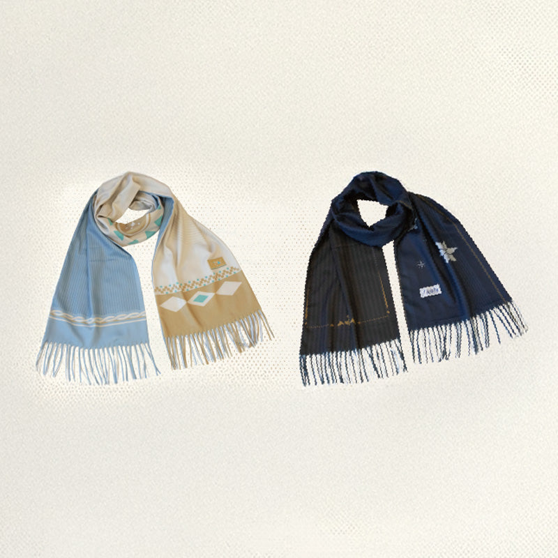 Reverse 1999 Cafe Collaboration Official Genuine Goods The Day Before Snow Falls Winter Series Muffler Scarf - 37 A Knight