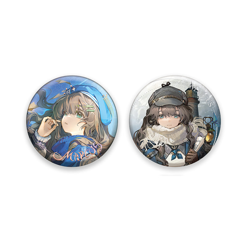 Reverse 1999 Official "One Moment of Aria" Character Badge Set Melania Satsuki 37 Ms. Moissan