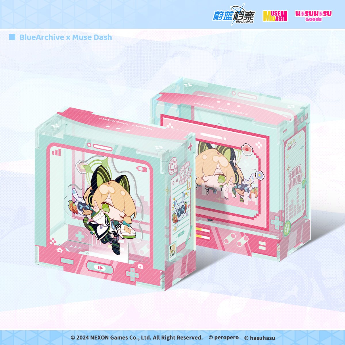 Blue Archive X Muse Dash Offical Collab Acrylic Box Midori