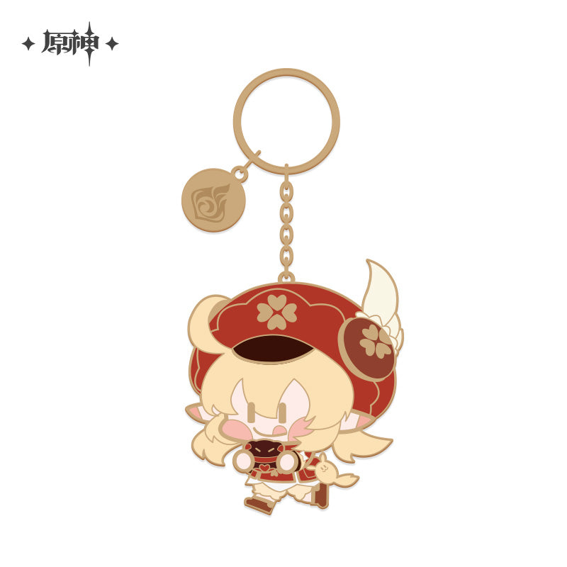 [Genshin official] Q version Character Metallic Keychain Keyring