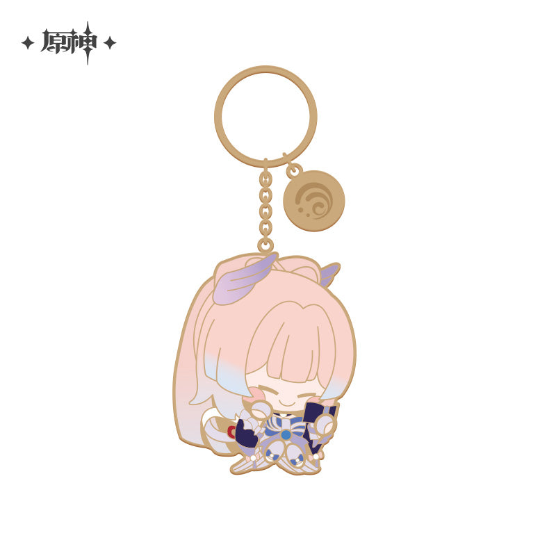 [Genshin official] Q version Character Metallic Keychain Keyring