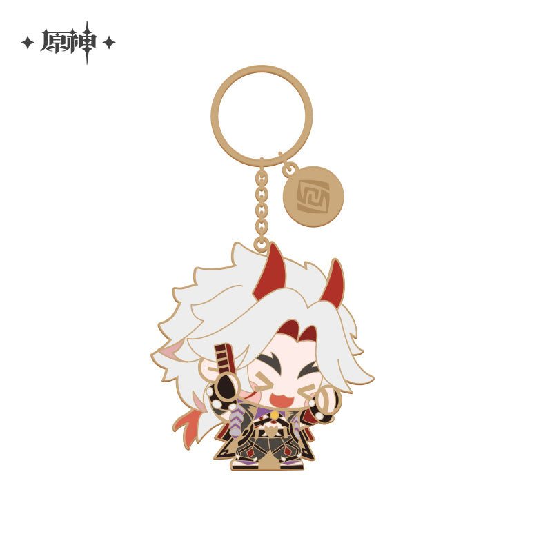 [Genshin official] Q version Character Metallic Keychain Keyring