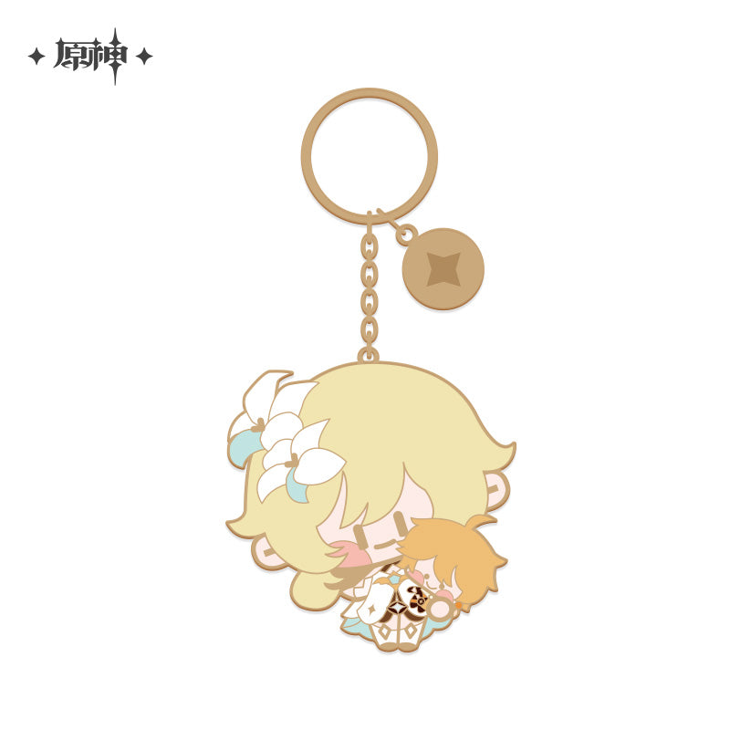 [Genshin official] Q version Character Metallic Keychain Keyring