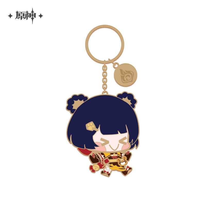 [Genshin official] Q version Character Metallic Keychain Keyring