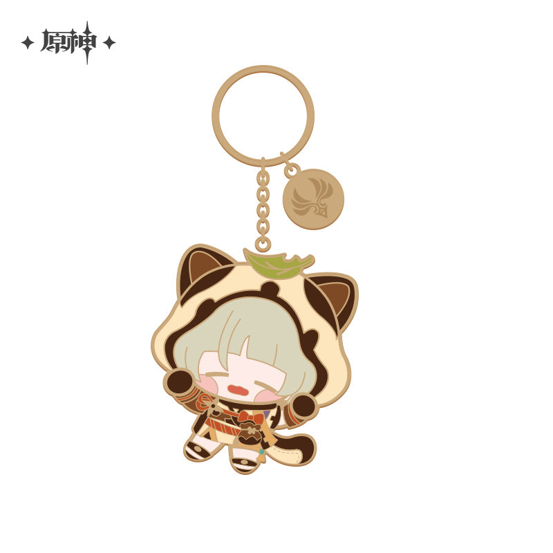 [Genshin official] Q version Character Metallic Keychain Keyring