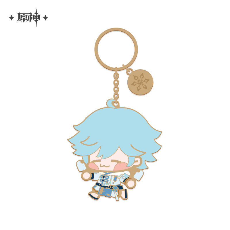 [Genshin official] Q version Character Metallic Keychain Keyring