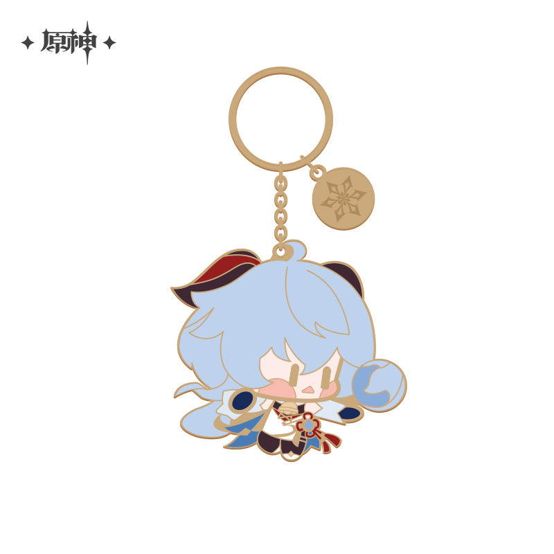 [Genshin official] Q version Character Metallic Keychain Keyring