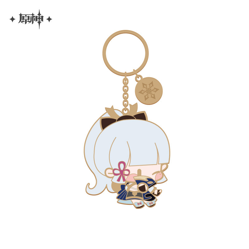 [Genshin official] Q version Character Metallic Keychain Keyring